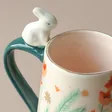 Close Up of Bunny Detail on House of Disaster Secret Garden Rabbit Jug