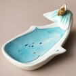 House of Disaster Whale Trinket Dish Empty with Neutral Background