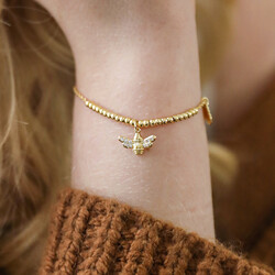 Estella Bartlett Crystal Bee Bracelet in Gold