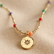 Close Up of Pendant on Estella Bartlett Crystal Rainbow Pendant Necklace in Gold