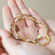 Model Holding Estella Bartlett Set of 2 Semi-Precious Bead Bracelets