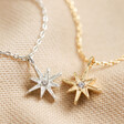 Estella Bartlett North Star Pendant Necklace in Silver with Other Colour in Gold