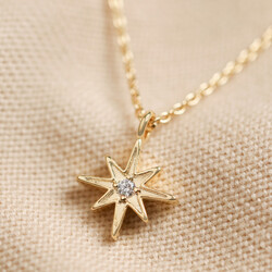 Estella Bartlett North Star Pendant Necklace in Gold