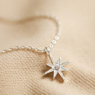 Estella Bartlett North Star Pendant Necklace in Silver