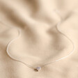 Estella Bartlett Pavé Heart Pendant Necklace in Silver on Neutral Coloured Fabric