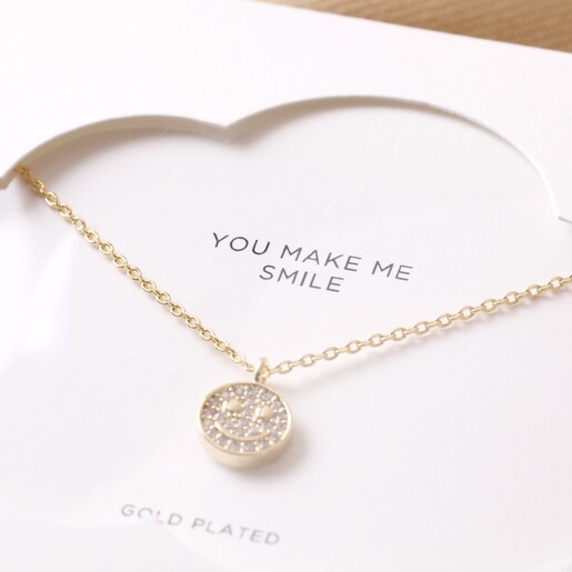 Wholesale Jewelry Cute Sweet Simple Style Smiley Face Layered Necklaces