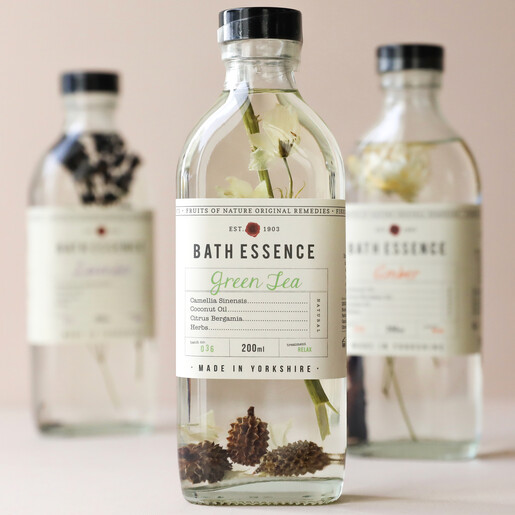 Fikkerts Fruits of Nature Green Tea Bath Essence on Neutral Background