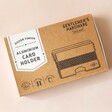 Gentlemen's Hardware Aluminium Card Holder in Silver in Gift Box