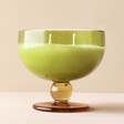 Paddywax Misted Lime Scented Candle and Goblet against Pink Background