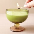 Model Lighting Paddywax Misted Lime Scented Candle and Goblet