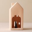 Back of Paddywax Persimmon Chestnut Ceramic House Incense Holder With Cone Inside