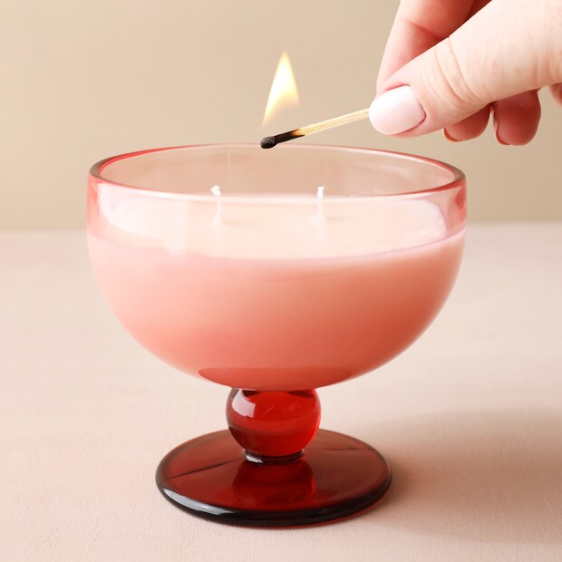 Saffron Rose Scented Candle Goblet Paddywax Lisa Angel