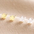 Tiny Star Stud Earrings in Silver With Gold Version