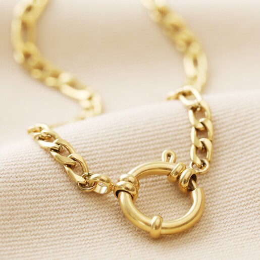 Stainless steel gold chain on sale necklace