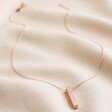 Bar Pendant Necklace in Rose Gold Full Length