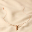 Full Length Personalised Bar Pendant Necklace in Rose Gold