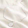 Stainless Steel Coin Pendant Necklace Full Length