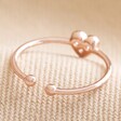 Back of Adjustable Crystal Heart Ring in Rose Gold