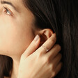 Model Wearing Adjustable Sterling Silver Constellation Ring