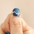 Model Holding Virgo Adjustable Sterling Silver Constellation Ring
