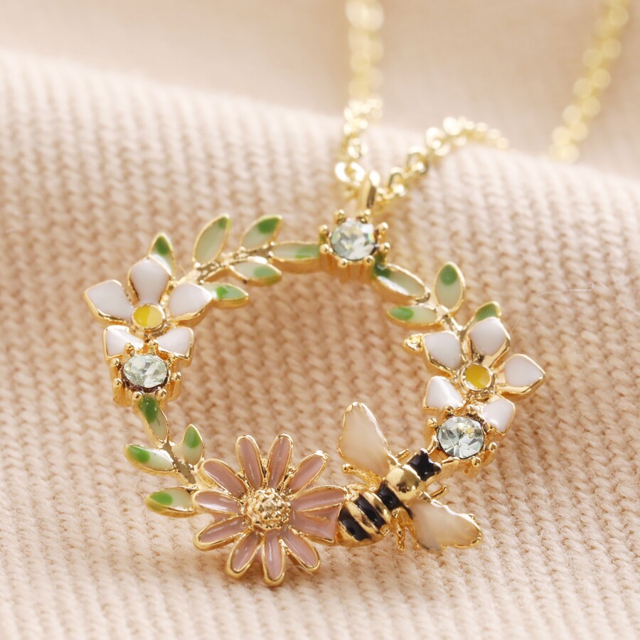 Bee deals sunflower necklace