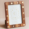 Wooden Moon Phase Frame with Gold Detailing and Moon Print