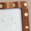 Close Up of Wooden Moon Phase Frame 
