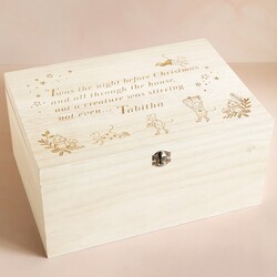 Personalised Christmas Eve Wooden Hamper Box