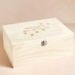 Personalised Pet Box of Treats Wooden Hamper Box