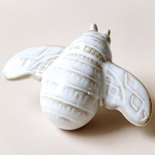 Ceramic Bee Planter Hanger on Neutral Background