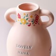 Close Up of Florals on Ceramic Lovely Nana Floral Vase