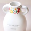 Close Up of Florals on Ceramic Wonderful Mum Floral Vase
