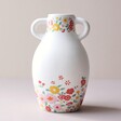 Florals on Back of Ceramic Wonderful Mum Floral Vase