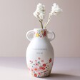 Ceramic Wonderful Mum Floral Vase Filled With Dried Flowers