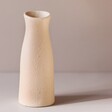 Empty Peach Textured Ceramic Bud Vase with Shadow