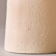 Close Up of Textured Surface on Peach Textured Ceramic Bud Vase