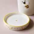 Close Up of Tray From Small Bee Ceramic Planter and Tray