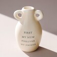 Empty Small Ceramic Mum Bud Vase in Shadow