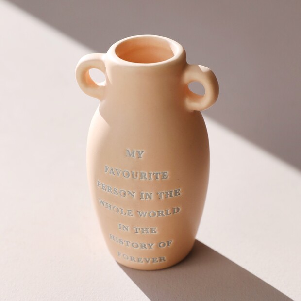 Small Ceramic My Favourite Person Bud Vase, H9cm Small Ceramic My Favourite Person Bud Vase, H9cm