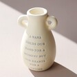 Empty Small Ceramic Nana Bud Vase in Shadow