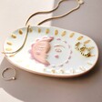 Sun and Moon Face Ceramic Trinket Dish with Gold Jewellery