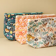 Midnight Floral Cotton Wash Bag With Other Patterns