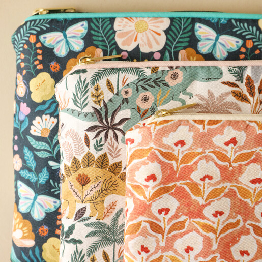 Midnight Floral Cotton Wash Bag With Other Styles