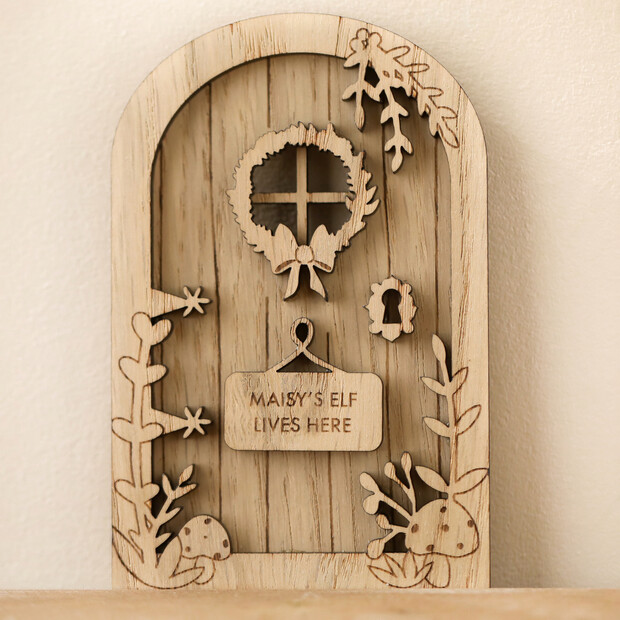 Personalised Handmade Wooden Elf Door Personalised Handmade Wooden Elf Door
