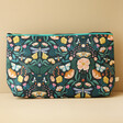 Midnight Floral Cotton Wash Bag on Neutral Background