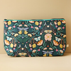 Midnight Floral Cotton Wash Bag
