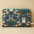 Midnight Floral Cotton Pouch on Neutral Background