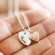 Personalised Double Heart Charm Necklace