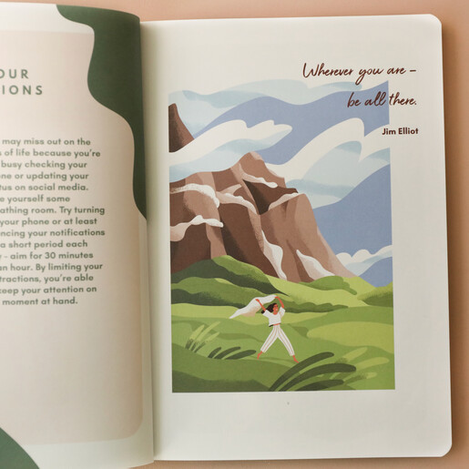 Inside Page of How To Be Present Book Showing Illustration