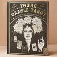 Front Cover of Young Oracle Tarot Book with Natural Coloured Fabric
